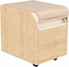 Тумба Дэми ТУВ.10 подкатная на 2 ящика с подушкой Детская мебель / Тумбы и стеллажи